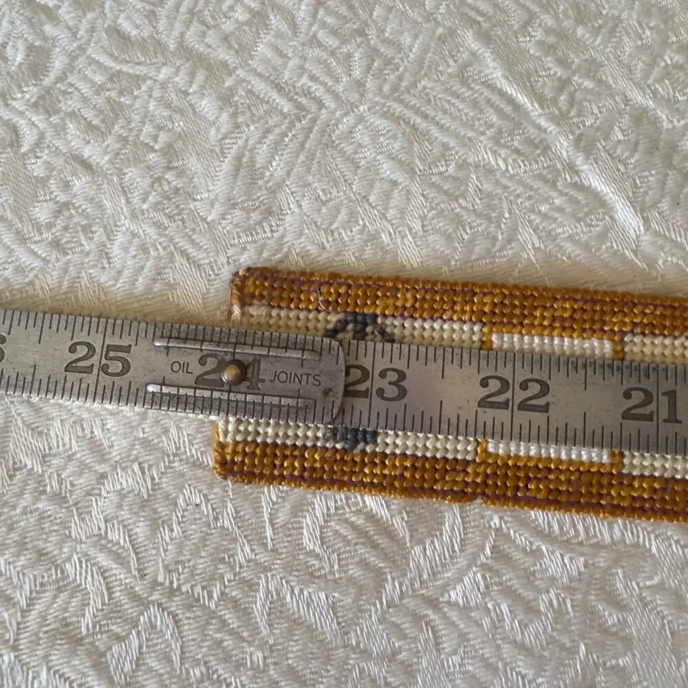 Vintage Needlepoint Belt 320 Catalina Yacht Maritime Signal Flags OOAK 23”